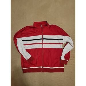 VTG PIERRE CARDIN men's L zip fleece leisure tracksuit jacket golf tennis 80's